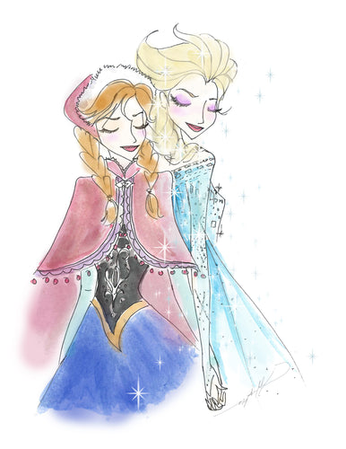 Anna and Elsa Print Entry