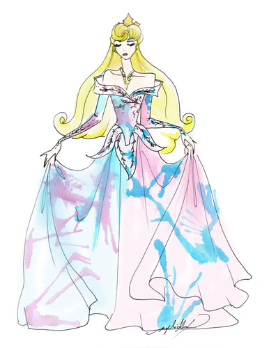 Aurora Splat Dress Print-Entry